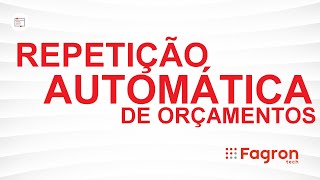 NOVIDADE REPETIÇÃO AUTOMÁTICA DE ORÇAMENTOS [upl. by Nylirehs]