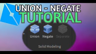 Roblox Studio union and negate and animate and rig Tutorial [upl. by Lyell]