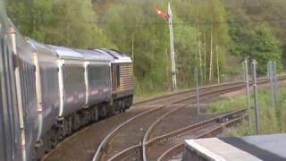 Caledonian Sleeper departing Pitlochry [upl. by Yrrehc]