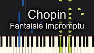 Fantaisie Impromptu Chopin Piano Tutorial Synthesia [upl. by Jerrilee972]