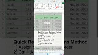 Sort columns in Excel without mixing dataThe Easy Way tips excel short short shortvideo how [upl. by Andras]