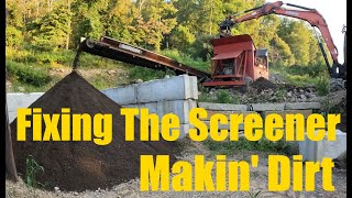 Fixing a dirt screen and screening dirt [upl. by Asiuqram]