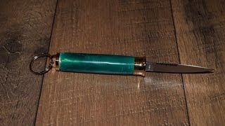 How to Turn a Key Ring Pocket Knife woodloggercom [upl. by Faustus]