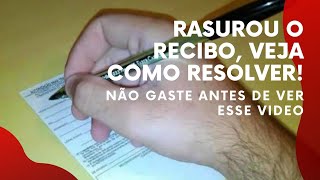 RASUROU O RECIBO SAIBA COMO RESOLVER Não gaste antes de ver o vídeo SilvinhoSobreRodas [upl. by Esoranna]