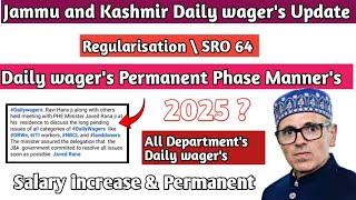 Good News for Daily wagers  Permanent Phase Manners  New policy Make For Daily wagers Permane [upl. by Teerprug]