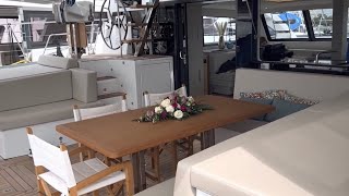 2022 PRIVILÈGE SIGNATURE 580 Catamaran Sailboat Review Multihull Boat Show La Grande Motte France [upl. by Airdnassac]