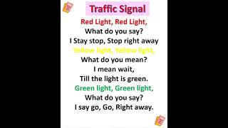 Traffic Lights Song with Lyrics  Nursery Rhymes for Children Kids Preschoolers  Kavina Edu Zone [upl. by Emmons]