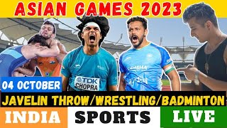 🔴Medal Events  04 Oct Asian Games 2023  Wrestling  Archery Badminton Hockey Kabaddi [upl. by Tnilf951]