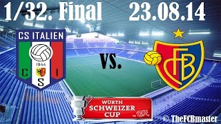 Italien GE vs FC Basel 04 Schweizer Cup 132 Final 230814 [upl. by Enyaw]