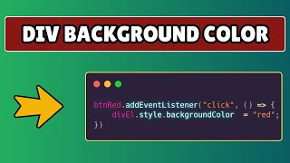 How to Change Div Background Color Dynamically using Javascript [upl. by Hulda780]