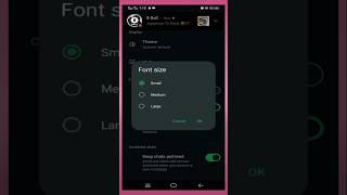 Whatsapp ka font size kaise change kare [upl. by Sofie487]