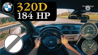 BMW F30 320D 2012  Acceleration on German Autobahn  Beschleunigung 100200 kmh  No Limit Highway [upl. by Artair224]