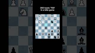 300 beats 700 in a blitz game chess chesscom chessplayer [upl. by Dyche]