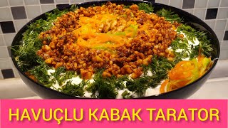 KABAK TARATOR  HAVUÇ TARATOR  YOĞURTLU KABAKLI HAVUÇ MEZESİ [upl. by Renfred]