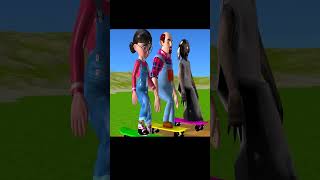 Scary Teacher 3D Nick and Tani Join Take Care of Tree vs Water Syringe and SkateBoard Challenge [upl. by Ycnuahc802]