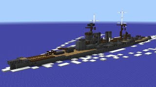 Minecraft HMS Hood  15 Scale Admiral Class Battlecruiser Tutorial [upl. by Rehtae929]