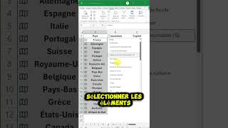 Découvrez la capitale et la population dun pays en 1 clic 🇨🇵🇧🇷🇨🇲 excel pourtoi exceltips pays [upl. by Norabel]