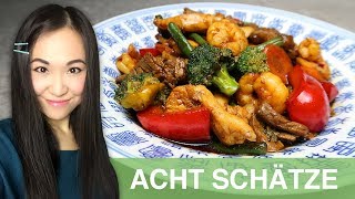 REZEPT Acht Schätze  Acht Kostbarkeiten  Chop Suey  chinesisches Essen wie im Restaurant [upl. by Htebazle530]