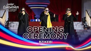 Bzikebi  Bzzz  Junior Eurovision 2022 Opening Ceremony [upl. by Htebaras]