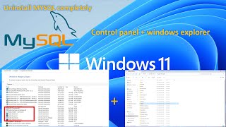 How to Uninstall MySQL completely from Windows  Uninstall MySQL all MySQL folders [upl. by Jessy]