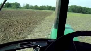 4630 John Deere Discing Soybean Stubble [upl. by Ailahtan924]