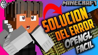 Como SOLUCIONAR el Error OpenGL en MINECRAFT 119 118 117  ERROR DE MINECRAFT [upl. by Ingaberg]