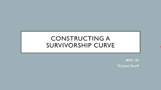 How to construct a survivorship curve [upl. by Grosberg]