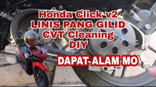 HONDA CLICK LINIS PANG GILID  CVT CLEANING 2021 [upl. by Anerehs]