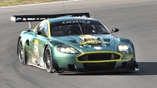 Aston Martin DBR9 GT1 V12 Sound  Accelerations amp Fly Bys on Track [upl. by Ayatal]