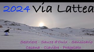 Vialattea Sestriere  2024  Teaching My Girlfriend How to Ski [upl. by Novaat]