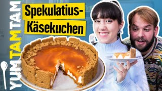 SpekulatiusKäsekuchen  Ohne Backen  yumtamtam [upl. by Purdum290]