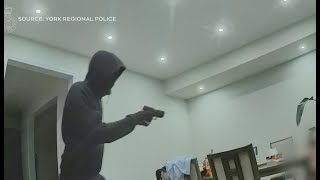 Police release frightening video of armed home invasion north of Toronto [upl. by Neelat]