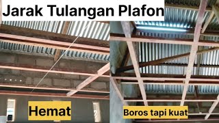 Dua cara mengatur jarak tulangan plafon kayu [upl. by Lehar]