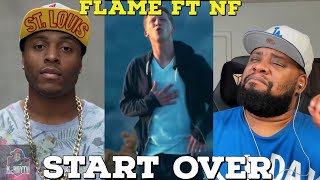 A REDEMPTION SONG FLAME feat NF  Start Over Official Video Reaction [upl. by Isola621]