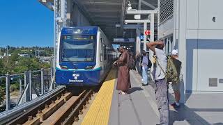 Link Light Rail 1 line train at Northgate station 2 Seattle WA [upl. by Decamp]