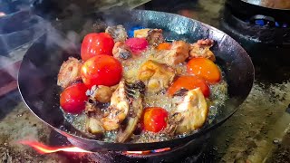 Nisar Charsi Chicken karahi Recipe in Peshawar  Street Food of Peshawar Pakistan by Mukkram Saleem [upl. by Nnylrefinnej]