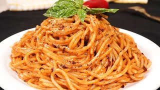 Classic Tomato Spaghetti  Spaghetti Pasta In Tomato Sauce  Easy Pasta Recipe [upl. by Yenaiv]