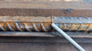 The simplest and strongest way to weld steel bar joints [upl. by Avin426]