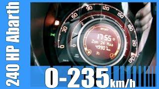 Abarth 500 GTech RSS 240 HP 235 kmh NICE Acceleration Test Autobahn [upl. by Ettelra588]