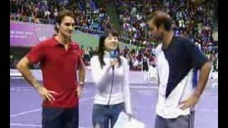 supermatchsampras vs federer interview after match [upl. by Brod]