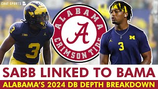 Alabama Football Rumors on Keon Sabb Transferring  Alabama’s 2024 DB Depth Chart Breakdown [upl. by Ayotol]