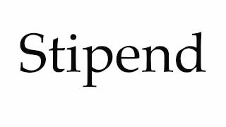 How to Pronounce Stipend [upl. by Maitilde]