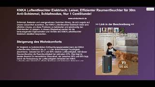 KNKA Luftentfeuchter Elektrisch Leiser Effizienter Raumentfeuchter für 30m AntiSchimmel Schla [upl. by Bywoods459]