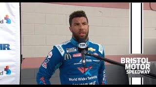 Bubba Wallace after Michael McDowell contact What a joke he is  NASCAR at Bristol [upl. by Omarr]