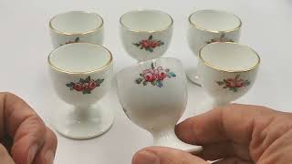 New Chelsea Pattern 1433 Pink Rose Bud Floral China Egg Cup [upl. by Gibeon]