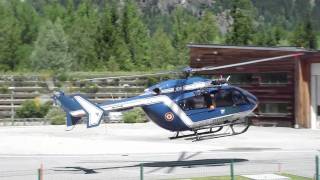 Chamonix EC145 Gendarmerie Helicopter J turn [upl. by Thadeus]