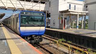 【始発】総武快速 東京行き到着＠上総一ノ宮駅 dept Sobu rapid service at Kazusaichinomiya sta Chiba Japan⁠ [upl. by Eizus]