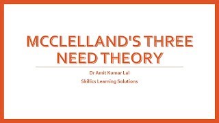 Motivation McClellands three need theory [upl. by Bricker]