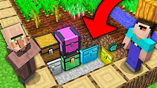 WHY DID THE VILLAGER HIDE THESE SECRET MULTI CRAFTING TABLES IN MINECRAFT  100 TROLLING TRAP [upl. by Alarice421]