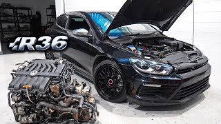 BUILDING AN R36 ENGINE SWAPPED VW SCIROCCO R  PART 1 [upl. by Adav404]